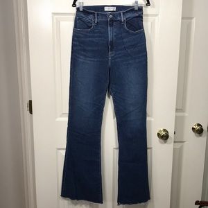Abercrombie & Fitch Curve Love Ultra High Rise Flare denim Blue Jean 30/ 10
